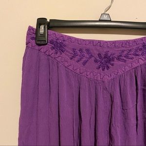 Purple Flowy Genie Yoga Pants